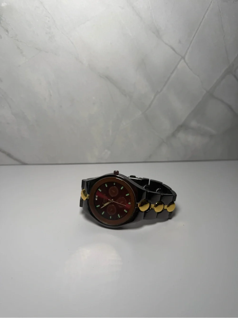 Kawalli his & hers multi-dial quartz watch metal braceelet gold tone links
